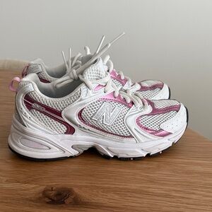 Pink/White New Balance Sneakers